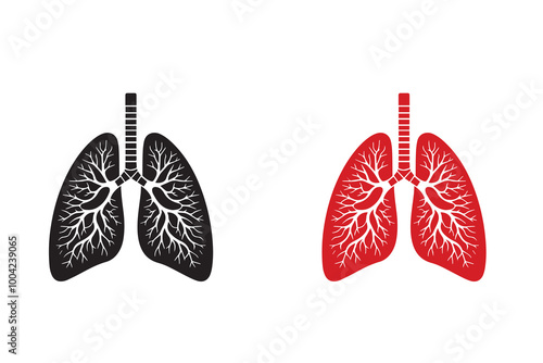 Human Lungs silhouette Illustration