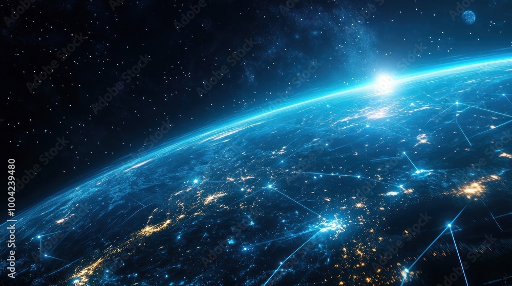 Obraz premium Global Network and Connections