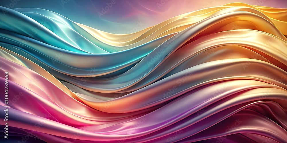 Panoramic ethereal elegance abstract silk waves background Panoramic ethereal elegance abstract silk waves background