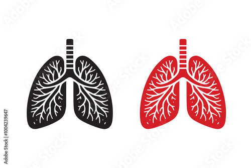 Human Lungs silhouette Illustration