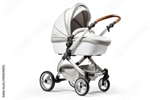 Baby stroller white background furniture carriage.