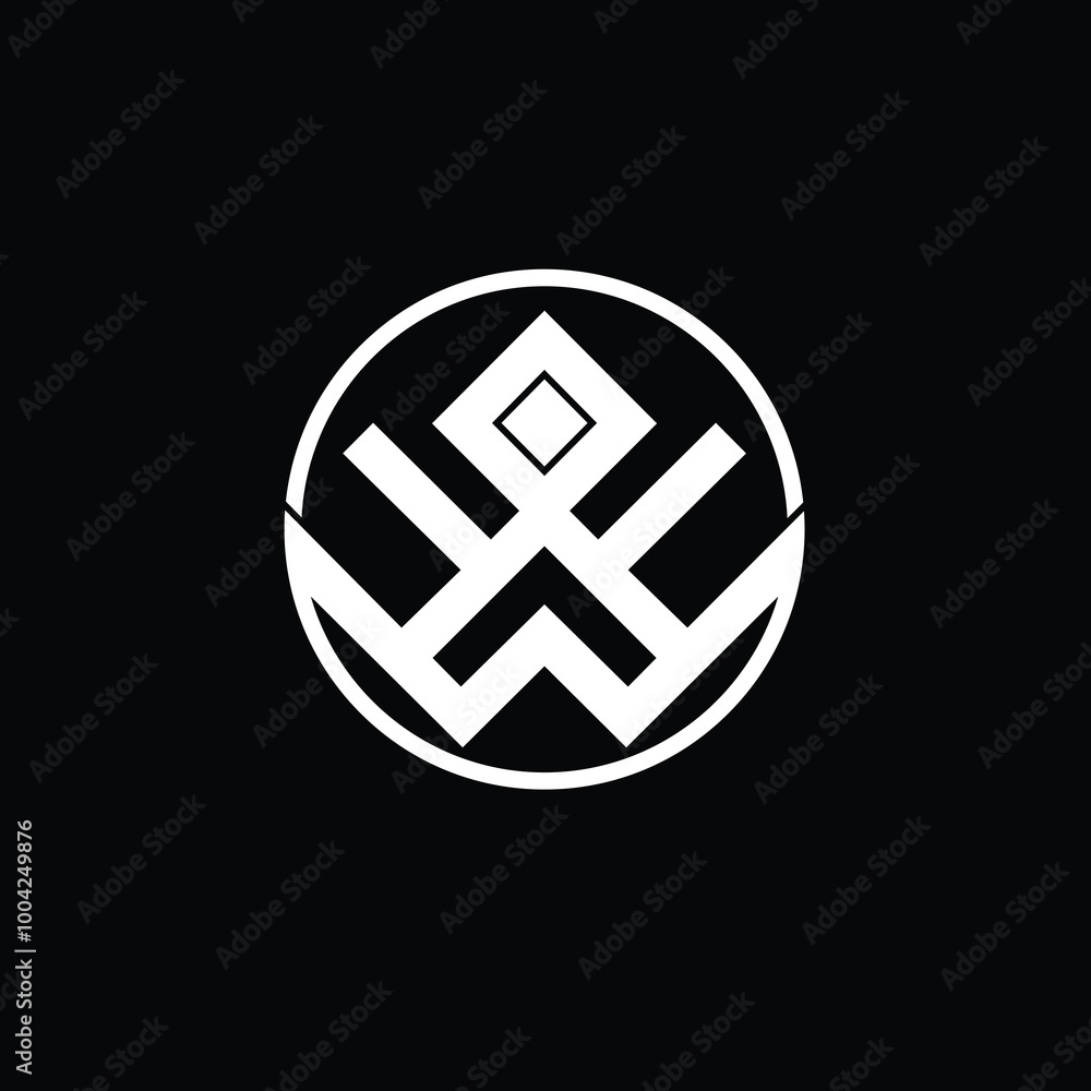 Obraz premium WW circular logo design vector