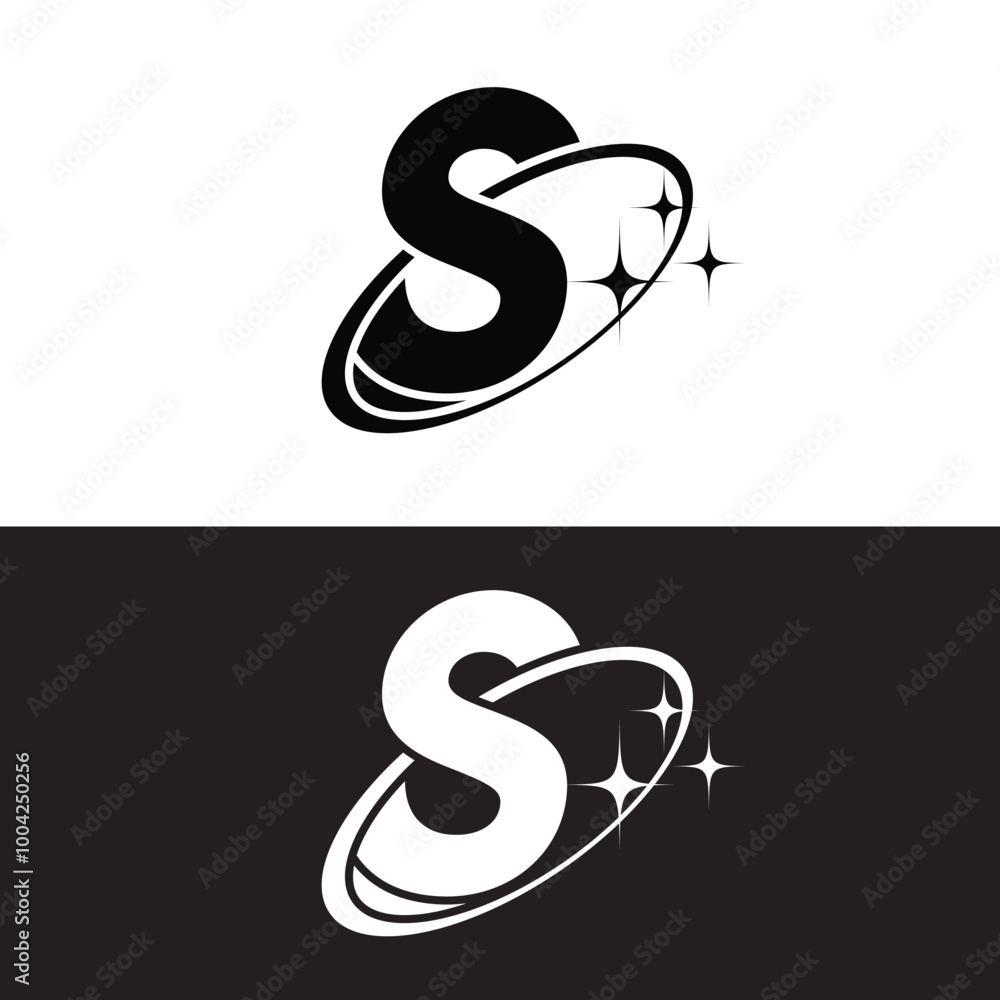 Obraz premium S letter Y2k text logo design vector