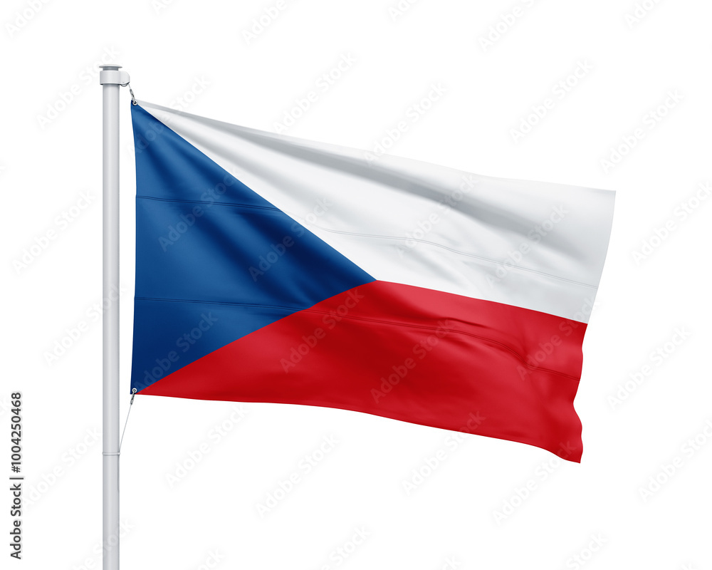Czech Republic national flag on white background. Czech Republic national flag on white background.
