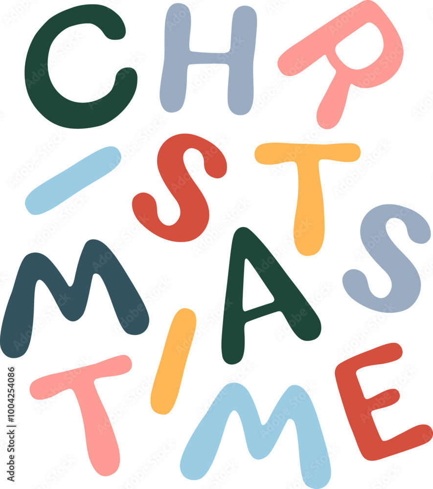 Naklejka premium Christmas time png card