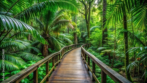 panoramic view of lush tropical rainforest