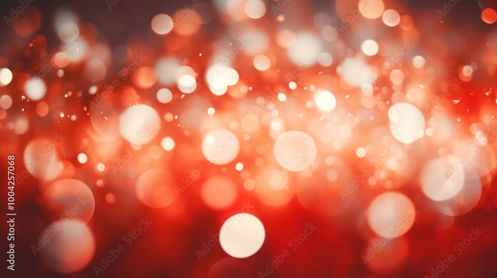 Red Bokeh Lights Effect. Blurred Background. Elegant Abstract Defocused Light Dots on Warm Glowing Backdrop. Holiday concept Red Bokeh Lights Effect. Blurred Background. Elegant Abstract Defocused Light Dots on Warm Glowing Backdrop. Holiday concept