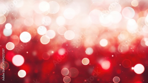 Red Bokeh Lights Effect. Blurred Background. Elegant Abstract Defocused Light Dots on Warm Glowing Backdrop. Holiday concept