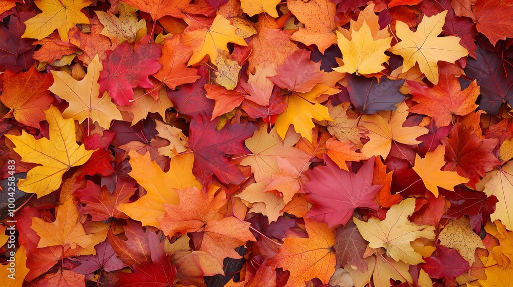 Vibrant autumn leaves in shades of red, orange, and yellow create beautiful natural carpet. rich colors evoke sense of warmth and changing seasons. Vibrant autumn leaves in shades of red, orange, and yellow create beautiful natural carpet. rich colors evoke sense of warmth and changing seasons.