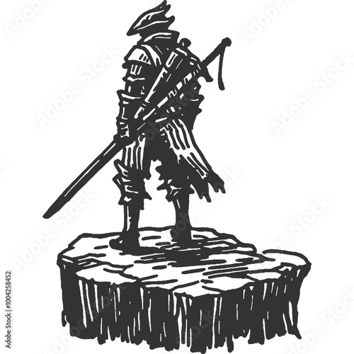 Lost Humanity Vintage Illustration Vector