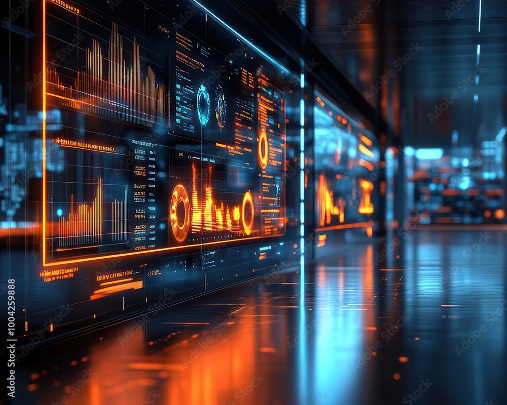 Business analytics with glowing holographic data and digital dashboards in a sleek modern office Futuristic Hologram Minimalist Business analytics with glowing holographic data and digital dashboards in a sleek modern office Futuristic Hologram Minimalist