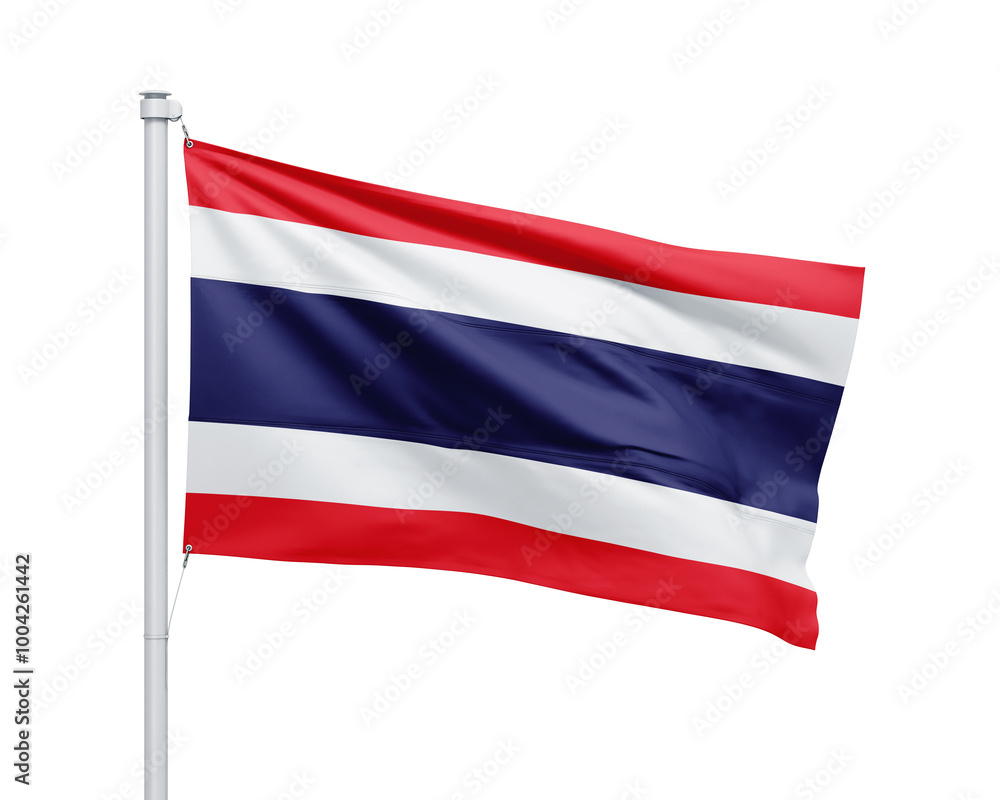 Thailand national flag on white background. Thailand national flag on white background.