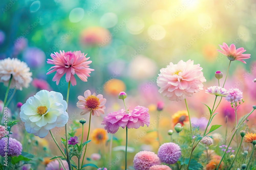 pastel flower garden with a soft focus created with Eye Level pastel flower garden with a soft focus created with Eye Level