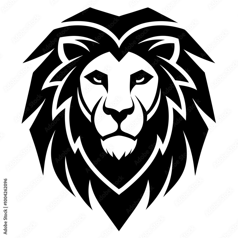 Obraz premium Bold Lion Head Vector Illustration Ideal for Business Identity 