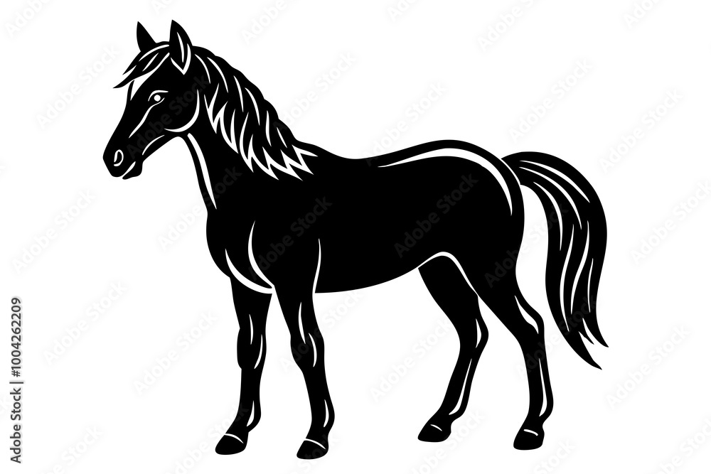 Elegant Minimalist Horse Design Vector Art for Modern Decor
Elegant Minimalist Horse Design Vector Art for Modern Decor
