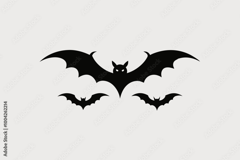 Obraz premium Minimalist Halloween Vibes with Bat Vector Illustration for Spooky Season 