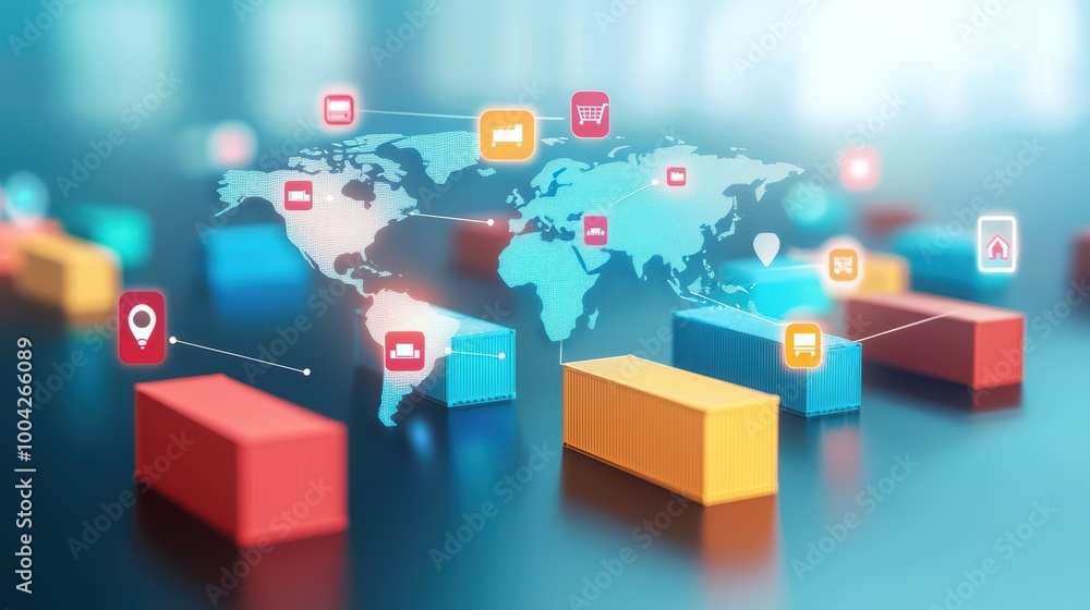 Global logistics and shipping network visualization Global logistics and shipping network visualization
