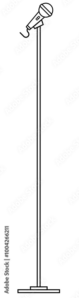 microphone icon with stand vector microphone icon with stand vector