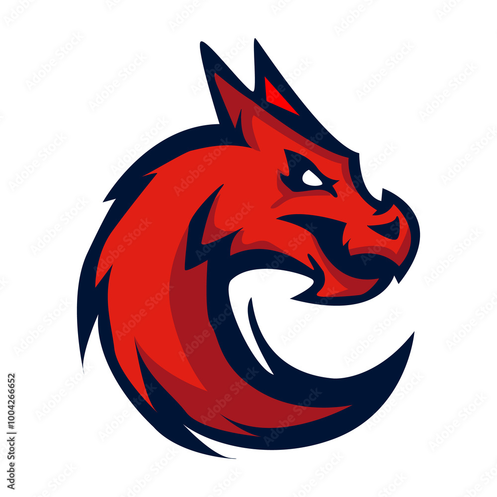 Naklejka premium red fox head