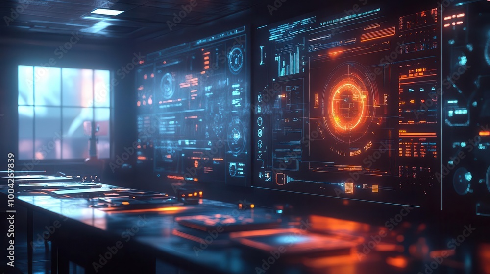 School classroom in a futuristic setting with glowing holographic learning tools Futuristic Hologram Minimalist School classroom in a futuristic setting with glowing holographic learning tools Futuristic Hologram Minimalist