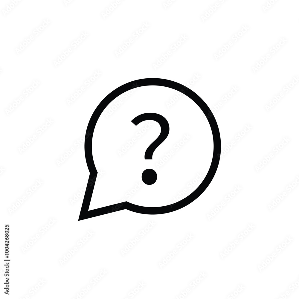Question symbol icon logo design template isolated illustration Question symbol icon logo design template isolated illustration