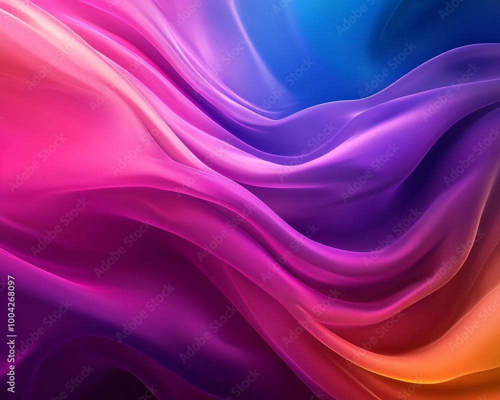 Vibrant abstract waves in shades of pink, purple, and blue, creating a fluid and dynamic visual experience. Vibrant abstract waves in shades of pink, purple, and blue, creating a fluid and dynamic visual experience.