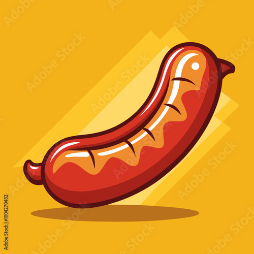 vector illustration of sausage