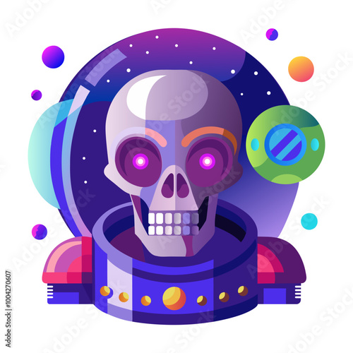 Astrobiologist icon in flat style 