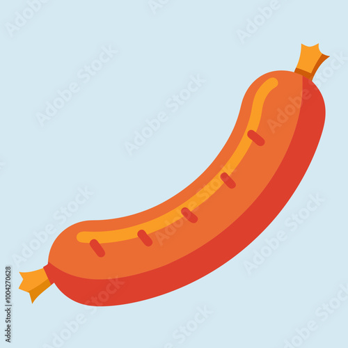 vector illustration of sausage