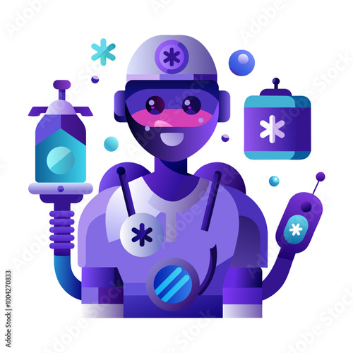 Astrobiologist icon in flat style 