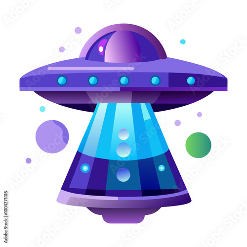 Space portal icon in flat style 