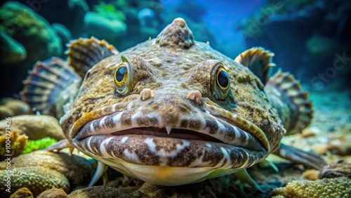 Photo of a unique Crocodile fish skeleton, Osteichthyes species photo