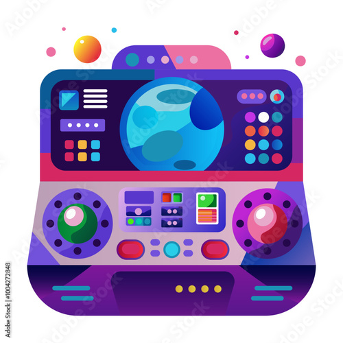 Control panel icon in flat style 