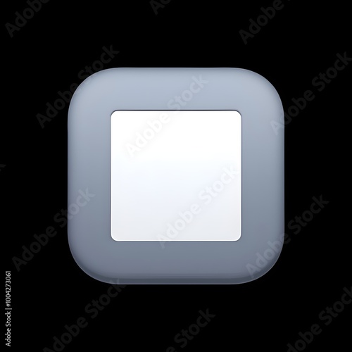 Square Button Emoji Icon 