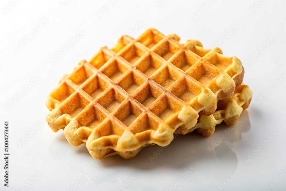 Photo of waffles on a plain white background Photo of waffles on a plain white background