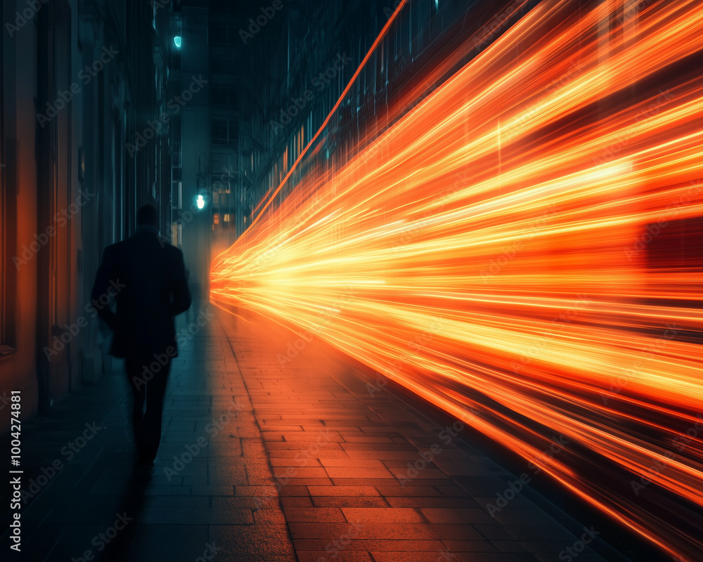 visualisation of data information transfer flowing between businesses at lightening speed visualisation of data information transfer flowing between businesses at lightening speed