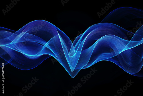 Flowing lines creating a heartbeat pattern, symbolizing life and vitality photo