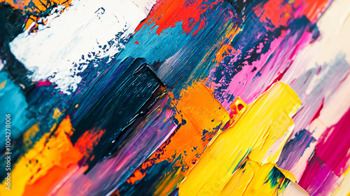 Vibrant Abstract Oil Paint Strokes