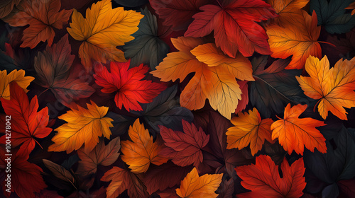 Autumn leaves background 