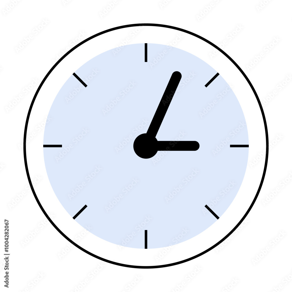 Analog clock with black minute and hour hands pointing to 300 in a simple design. Ideal for time management, punctuality reminders, calendars, scheduling, and productivity. Minimalistic style Analog clock with black minute and hour hands pointing to 300 in a simple design. Ideal for time management, punctuality reminders, calendars, scheduling, and productivity. Minimalistic style