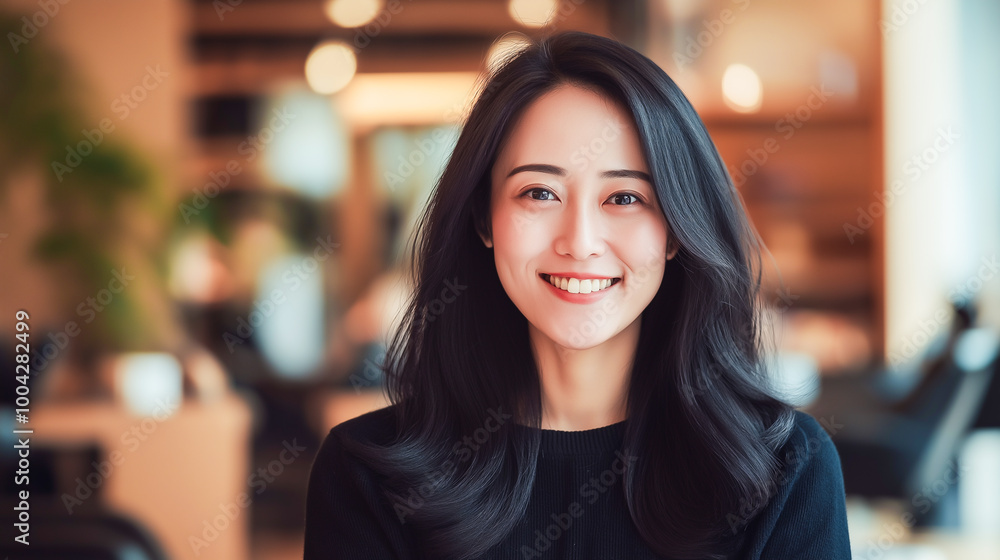 Portrait of a Smiling Young Woman with Natural Beauty Portrait of a Smiling Young Woman with Natural Beauty