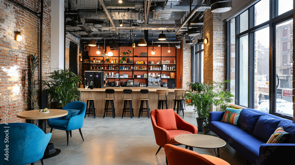 Fototapeta premium A space that encourages social interactions and networking