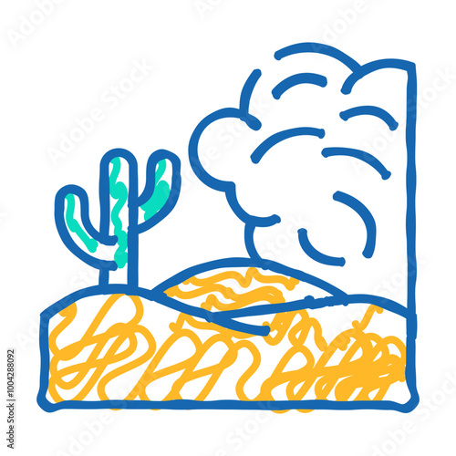sand egypt desert doodle icon sketch vector. sand egypt desert sign. isolated symbol illustration