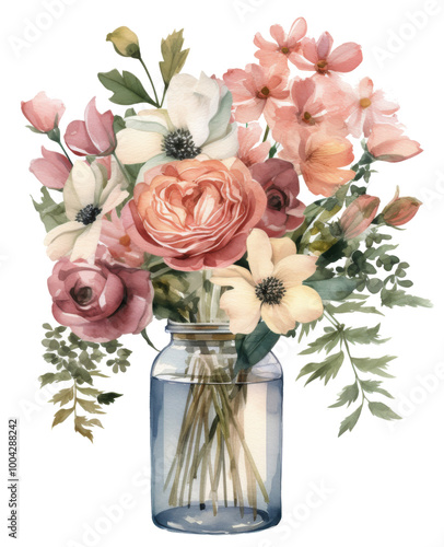 Flowers in a Mason Jar