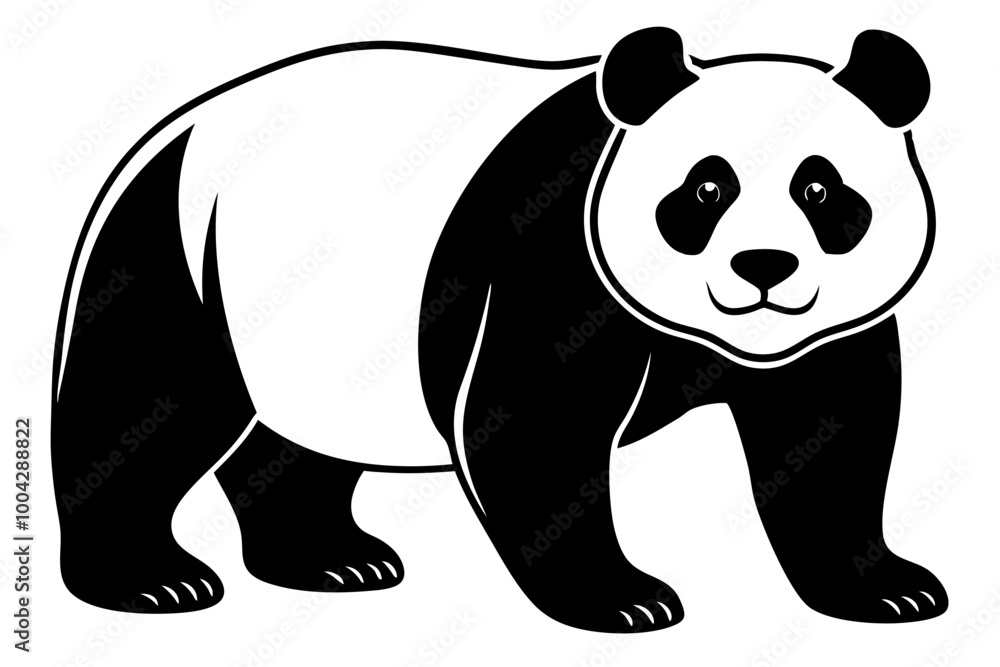 Naklejka premium panda bear on a branch