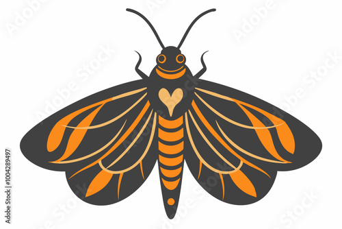  Moth silhuette vector on white background