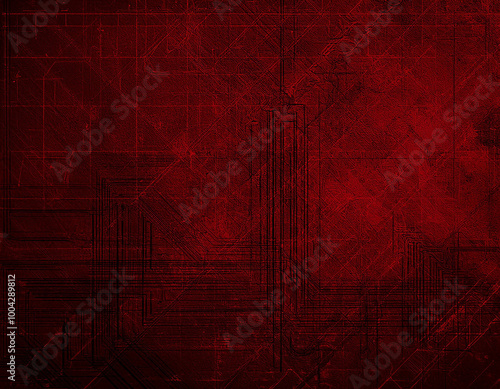 Abstrat Red Background With Industrial Vibe and Copy Space