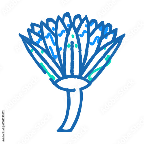 lotus flower doodle icon sketch vector. lotus flower sign. isolated symbol illustration