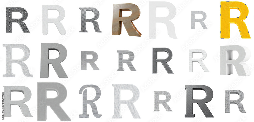 Isolated Alphabet Letter Isolated Alphabet Letter