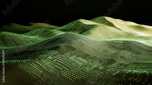 Circuitboard patterns forming green tech topography